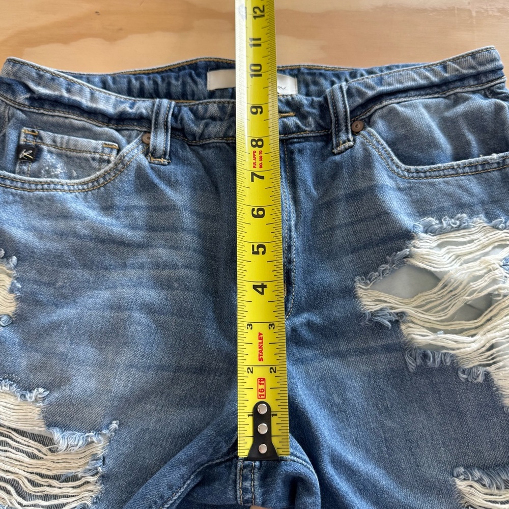 KanCan LA Distressed Rolled Up Mini Denim Jean Shorts Medium KC8407YT - Picture 9 of 11